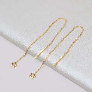 Boucles d'oreilles en argent S925 pour femme, simples, avec 8-9 perles, accessoires de bricolage, semi-finis, 1060 composants de bijoux, personnalités - Product Image 3