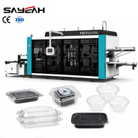 Fabriek Directe Verkoop Automatische Plastic Wegwerp Pp Ps Pet Verpakking Container Lade Doos Multi Station Thermovormende Machine