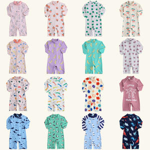 Nouveau style de maillot de bain une pièce à manches longues pour enfants, protection solaire, séchage rapide, en polyester, pour garçons et filles, pour le <span class=keywords><strong>surf</strong></span> des tout-petits - Product Image 2
