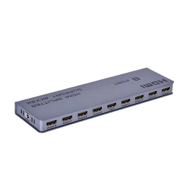 FJ-4K108-M Fjgear 4k HDMI HD SPLITTER 8 PORT 1 in 8 Out Mini-iron Shell 4k*2k 1920*1080/60hz Plug and Play