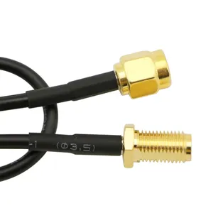 RG174射频电缆，带SMA母对公连接器，SMA至SMA电缆RG174电缆
