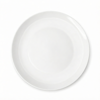 Assiette creuse en céramique de 10 pouces, motif lune, écologique, durable, minimaliste, en porcelaine blanche, compatible micro-ondes