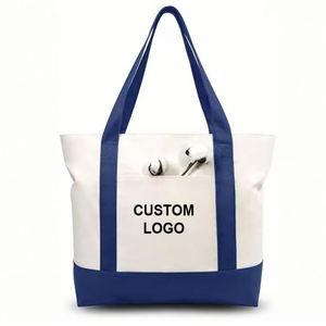 Hot Sale Custom Logo Sublimation Plain Eco-Friendly Recycled Reusable <b>Large</b> Cotton Canvas Luxury Tote Shopping <b>Bag</b> Pockets - Product Image 1