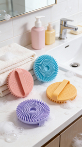 Cepillo de Baño de Silicona, Cepillo Exfoliante para Ducha, Cepillo para Espalda con Cerdas Suaves para Limpieza Profunda y Masaje - Product Image 3