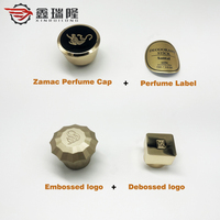 Nuevo diseño al por mayor Galvanoplastia Zamac Tapa 15mm Zamac Perfume Tapa