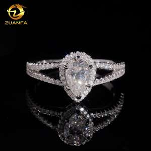 <span class=keywords><strong>Anello</strong></span> da Donna con Taglio a <span class=keywords><strong>Cuore</strong></span> in Moissanite, <span class=keywords><strong>Argento</strong></span> Sterling 925 Placcato Oro 18K, Supera il Test dei Diamanti, <span class=keywords><strong>Anello</strong></span> di Fidanzamento e Matrimonio in Moissanite - Product Image 1