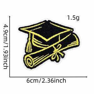 Écussons brodés thermocollants pour uniforme de diplômé de saison des remises de diplômes - Product Image 3