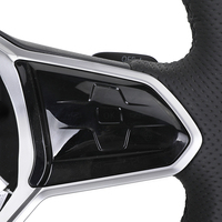 Volant sport à 3 branches en cuir semi-perforé pour Volkswagen Golf 8 MK8 8R GTI GTD Jetta pour Polo Passat CC B7 B8R