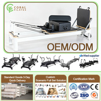 2026 Coral OEM Personnalisé Ensemble d'entraînement portable pour la maison, Machine de Pilates Reformer professionnelle en aluminium pour usage commercial, Garantie 5 ans