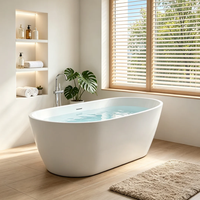 Baignoire en acrylique imperméable de qualité commerciale, baignoire autoportante à faible entretien pour une utilisation à long terme OEM ODM