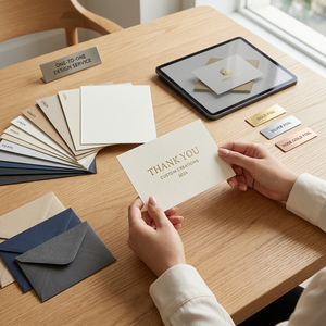 Tarjetas <span class=keywords><strong>de</strong></span> Agradecimiento con Borde Ondulado Impresas Personalizadas para Pequeñas Empresas, Inserto para Paquetes <span class=keywords><strong>de</strong></span> Comercio Electrónico, Pedido al por Mayor OEM, Diseño Colorido Troquelado - Product Image 5