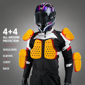 Chaqueta de Motocicleta de Malla para Hombre, con Protección CE, Transpirable, para Verano, con Protección en Hombros, Codos y Espalda - Product Image 2