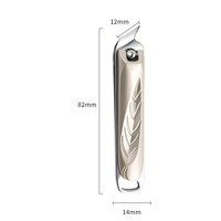 Coupe-ongles en acier inoxydable personnalisé à lame courbée avec large ouverture de mâchoire pour les ongles des doigts et des orteils, avec récupérateur intégré