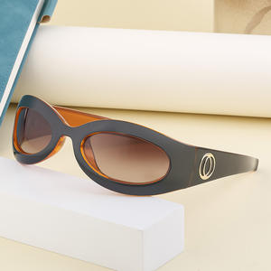 Gafas de Sol para Mujer ZS-98058, Lentes de PC Negras con Protección UV400, Estilo Y2K, para Ciclismo, Viajes y Actividades al Aire Libre, Diseño de Moda - Product Image 3