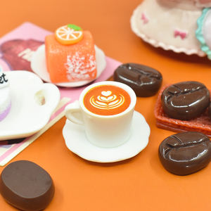 Nuevo Estilo de Taza de Café de Simulación con Plato, Dijes de Resina para Manualidades de Joyería, Decoración, Vajilla en Miniatura para Casa de Muñecas - Product Image 4