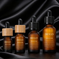 Flacon compte-gouttes en verre cosmétique personnalisé de luxe, vide, pour huiles essentielles, 10ml, 20ml, 30ml, 50ml, 100ml, 2 oz, transparent givré, noir, blanc, ambre