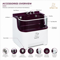 Baignoire de toilettage de luxe 5 étoiles pour animaux de compagnie en acrylique laiteux à micro-nano bulles, autoportante et empilable, pour hôtels pour animaux, maisons d'hôtes et spas
