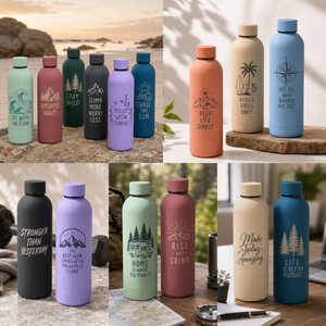 Custom Modern Minimalist Art 304 Stainless Steel Vacuum Insulated <b>Bottle</b> 12-24 Hours Multiple Matte Colors Leakproof Lid - Product Image 5