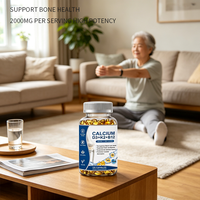 Capsules de multivitamines Calcium D3 K2 B12 en gélules molles pour les os, les muscles, les nerfs et la beauté des adolescents et des adultes, 60 capsules