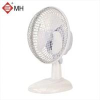Ventilateur de table portable à 3 pales, en plastique, pour refroidissement de l'air, mécanique, à deux vitesses réglables, pour usage domestique et extérieur, fourni par l'usine