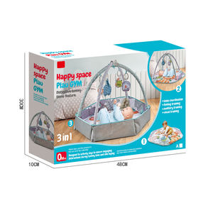 Tapis d'éveil éducatif en coton 3 en 1 pour bébé, gymnase d'activités doux unisexe pour nouveau-né à 24 <span class=keywords><strong>mois</strong></span> - Product Image 5