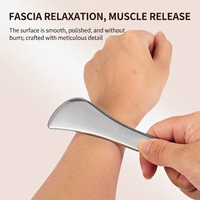 Planche de massage Gua Sha en acier inoxydable BLACKAN modèle D 420, outil de soulagement des muscles du visage pour usage domestique
