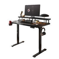 Bureau d'ordinateur ergonomique pliable et portable, réglable en hauteur, à un moteur et deux niveaux, idéal pour le gaming et le travail au bureau – NOUVEAU best-seller