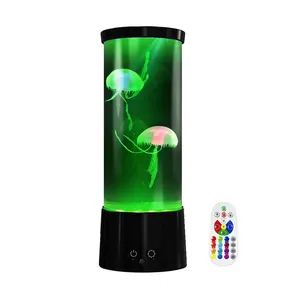 USB 색상 변경 RGB 참신 수족관 탱크 젤리 물고기 용암 분위기 밤 빛 Led 장식 해파리 램프