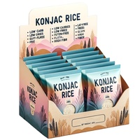 Diet Food Sugar Free Instant Konjac Rice Glucomannan Zero Calorie Low Carb Ready Eat Original Carrot Spinach Turmeric Flavors