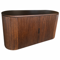 Console multimédia de style américain haut de gamme RH en bois massif, meuble de rangement polyvalent et écologique pour salon