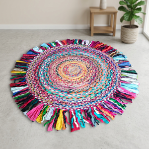 New Best Selling Marden Natural Jute Floor Mat Round Custom Size Handmade Braided <b>Rug</b> Customized Color for Home Office Hotel Use - Product Image 3