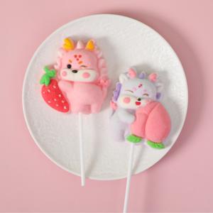 45g de bonbons gommeux aromatisés aux <span class=keywords><strong>fruits</strong></span> emballés individuellement en forme de guimauve <span class=keywords><strong>sucette</strong></span> - Product Image 2