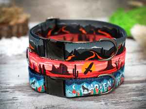 Collar de Perro Personalizado de Terciopelo Sólido con Hebilla Metálica Grabada y Decoración de Lazo, Tamaños Pequeño/Mediano/Grande para Perros Hembra y Macho - Product Image 2