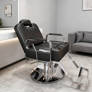 Chaise de barbier ergonomique moderne Offre Spéciale meubles de Salon en métal Durable siège en cuir hydraulique inclinable hauteur de rotation de 360 degrés - Product Image 2