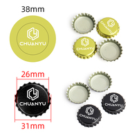 Capsules de bouteille de bière et de vin en métal et silicone de 26 mm, couvercle à anneau facile à tirer, capsule à couronne torsadée