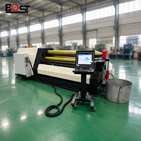 NJBOST CNC Machine de cintrage automatique électrique à 4 rouleaux pour tôles d'acier coniques 6mm 8mm