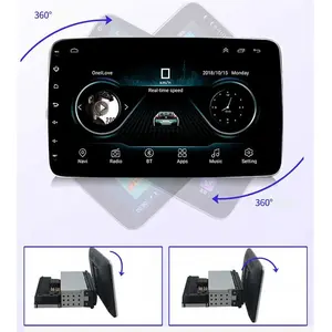 10.1 inç 1din Android araba radyo Dvd OYNATICI Stereo Autoradio destek 360 derece ekran döner Gps navigasyon oto Electronnics