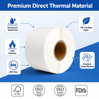 Etiquetas de Envío Térmicas Directas Reciclables de 4x6, Autoadhesivas, Resistentes al Agua, Rollo de Etiquetas con Código de Barras para Impresora Térmica DYMO