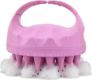 Women's Round <b>Scalp</b> Scrubber Hairbrush with Cushioned Silicone Bristles ABS Handle Custom Logo Hair Growth Exfoliator Vent <b>Brush</b> - Product Image 1