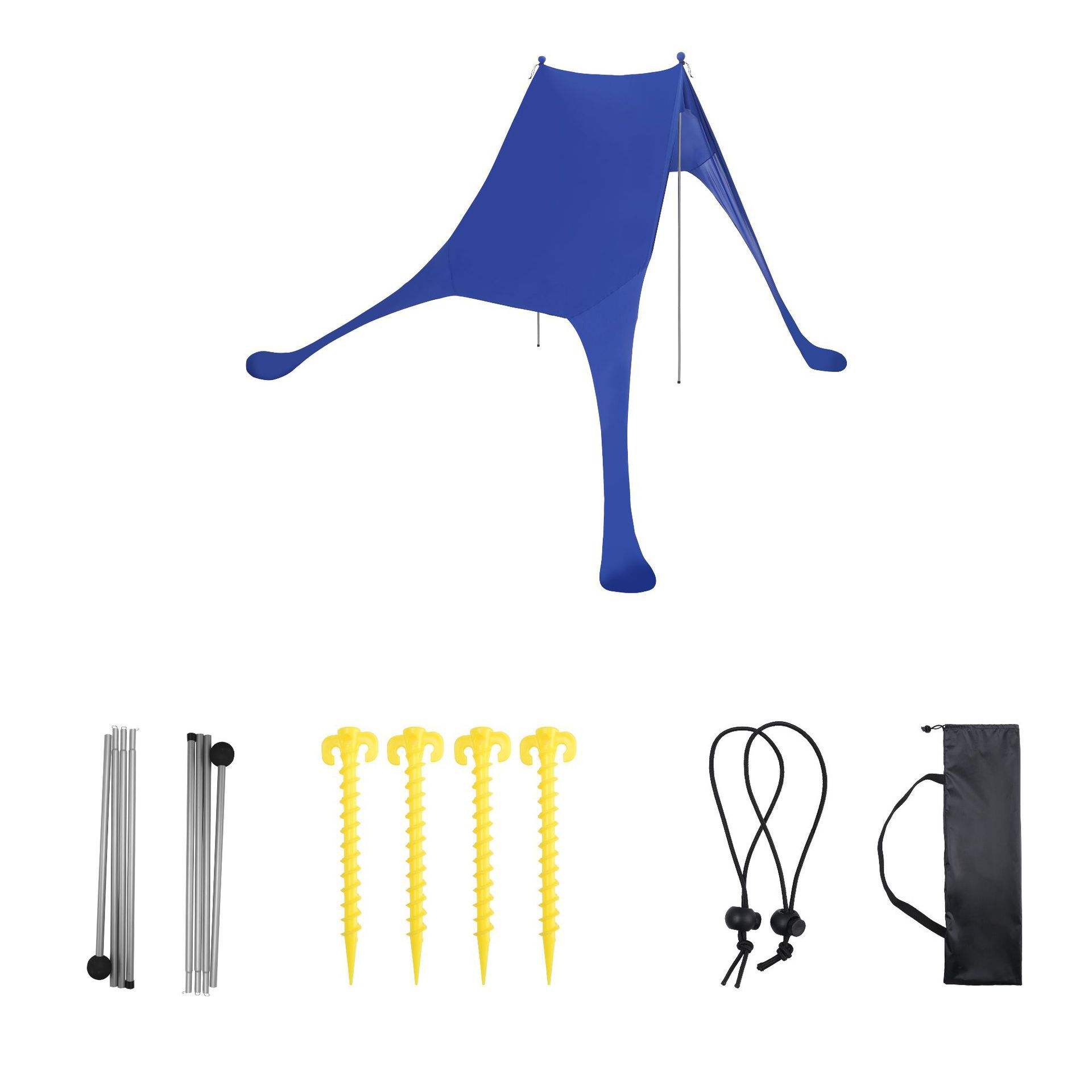 ชุดอุปกรณ์สีน้ำเงินรอยัลแบบครบชุด (เสา 4 ส่วน จำนวน 2 ต้น)