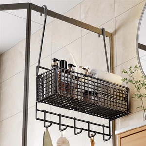 Porte-serviettes mural moderne à double niveau en acier inoxydable, étanche, pour salle de bain, idéal pour la douche - Product Image 3