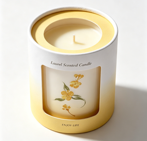 Caja de regalo cilíndrica de cartón con tubo de papel visual redondo, diseño personalizado impreso para embalaje de velas perfumadas y perfumes. - Product Image 2