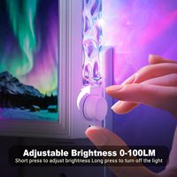 Veilleuse LED murale avec 10 couleurs changeantes, capteur crépusculaire, projecteur lumineux pour chambre à coucher