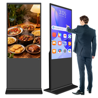 Kiosque d'affichage numérique vertical Android/Windows Wifi 49/55 pouces avec carte SIM, moniteur ultra large pour affichage numérique en intérieur