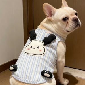 Ropa fina de verano para mascotas, chalecos 3D de algodón y lino para gatos y perros, ropa para perros al aire libre al por mayor - Product Image 3