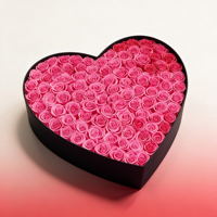 Boîte de roses éternelles en forme de cœur, rose éternelle en forme de cœur, boîte-cadeau romantique pour petite amie, anniversaire, mariage