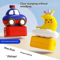 Tampon nominatif pour enfants, motif dessin animé, en plastique photosensible, imperméable, inaltérable, impression numérique, jouet pour enfants, marque Xuanlu