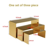 Étagère de présentation en forme de U en acier inoxydable doré pour comptoir, supports pour parfum, sac à main, chaussures, sac à main, présentoir de rangement