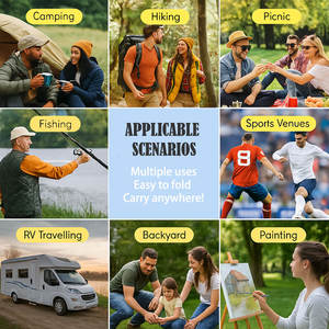 كرسي تخييم خفيف الوزن وقابل للطي للبالغين من تصنيع وتوريد المصنع مباشرة، كرسي شاطئ محمول ومخصص للأثاث الخارجي - Product Image 4