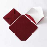 Kundendefinierte Kartonbeutel-Papierumschlag-Verpackung kundenspezifische Hochzeitseinladungskarte Samtenumschlag